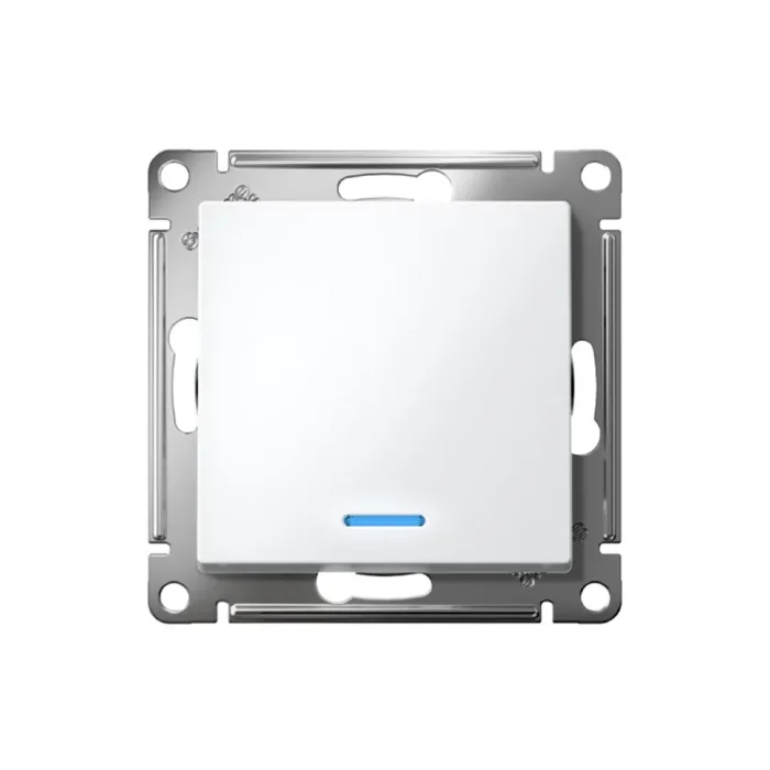 Переключатель проходной 1-кл. СП AtlasDesign 10А IP20 (сх. 6а) 10AX с подсветкой механизм бел. SE ATN000163