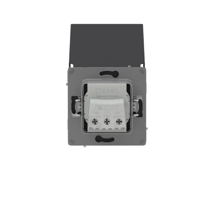 Розетка силовая KANT IP44 2P+E защ. шторки с крышкой черн. уголь DKC 7012013