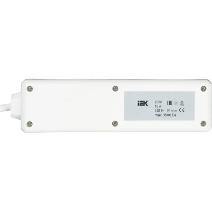 Удлинитель 3х1.5м с заземл. 16А IP20 У03К 2P+PE 250В ПВС 3х1 с выкл. IEK WYP10-16-03-01-ZK-17
