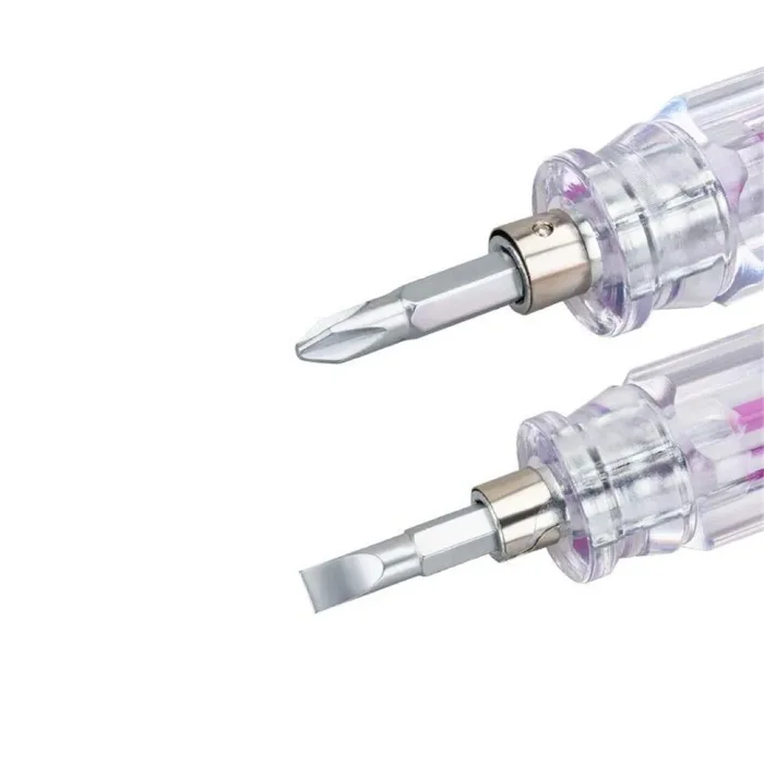 Отвертка комбинированная прозрачная рукоятка двухсторонний стержень 40мм (крестовая PH2 шлицевая SL 6мм) Rexant 12-4743