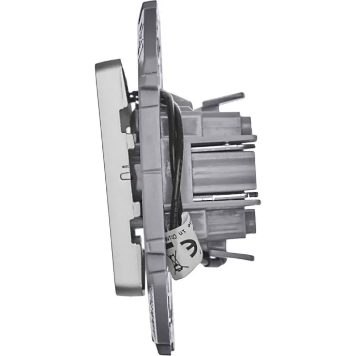 Выключатель 1-кл. Inspiria 10А IP20 250В 10AX с подсветкой/индикацией механизм алюм. IEK 673612