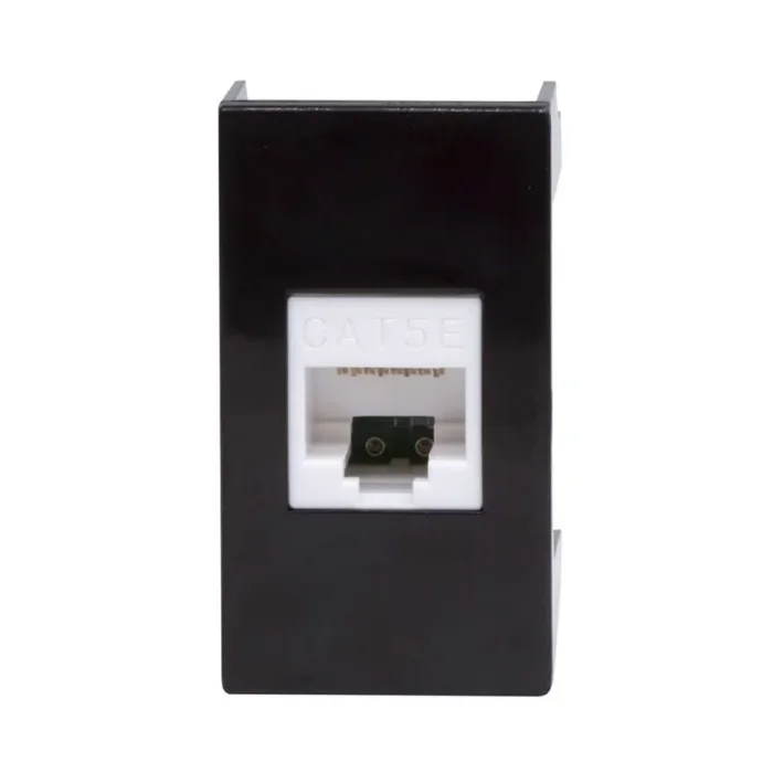 Розетка компьютерная 1-м 1мод. Viva RJ45 кат.5E черн. DKC 45238