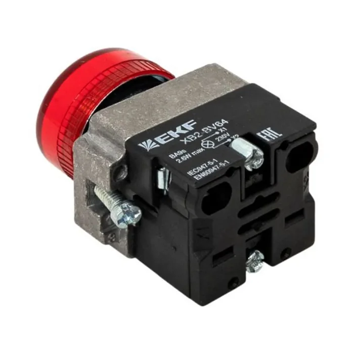 Лампа сигнальная BV64 красн. EKF xb2-bv64