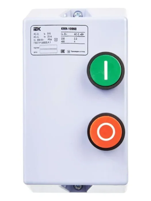 Контактор КМИ-10960 9А 380В/АС3 IP54 KARAT IEK KKM16-009-380-00