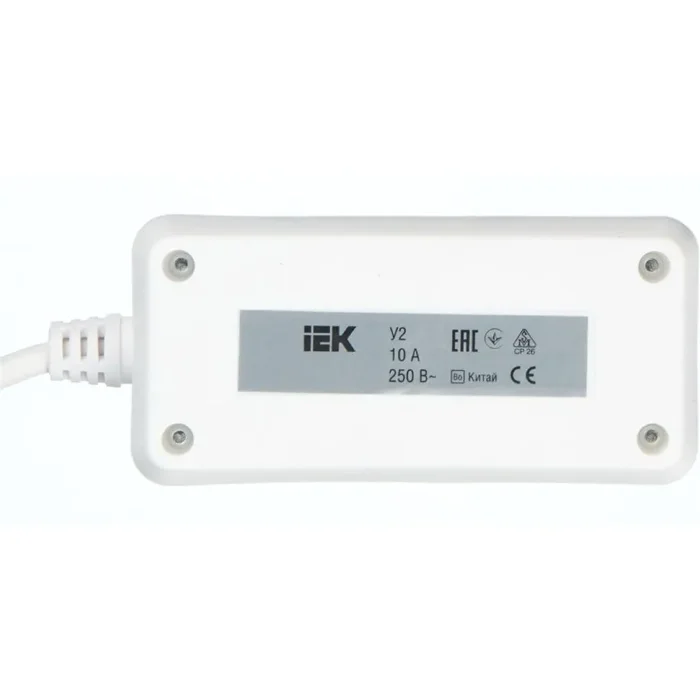 Удлинитель 2х1.5м без заземл. 10А IP20 У2 2P 250В 2х0.75 IEK WYP10-06-02-01-N