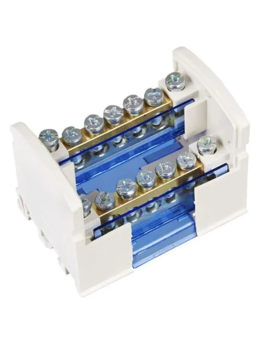 Шина на DIN-рейку в корпусе (кросс-модуль) ШНК 2х7 L+PEN IEK YND10-2-07-100