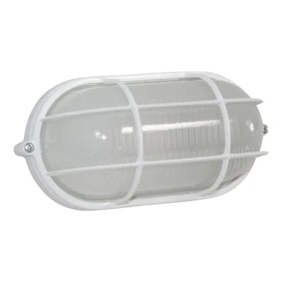 Светильник &quot;Банник&quot; 1402 НПП 03-60-022 1х60Вт E27 IP65 овал малый корпус с решеткой бел. Элетех 1005500939