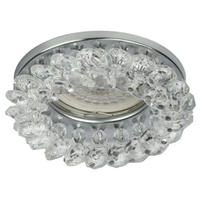 Светильник DK16 CH/WH декор "круглый с мелкими хрусталиками" хром/прозр. ЭРА C0044737
