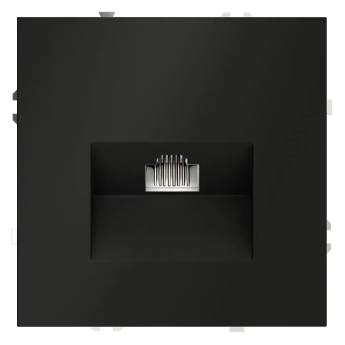 Розетка компьютерная 1-м СП S70 RJ45 кат.6 механизм черн. матов. Voltum VLS060108