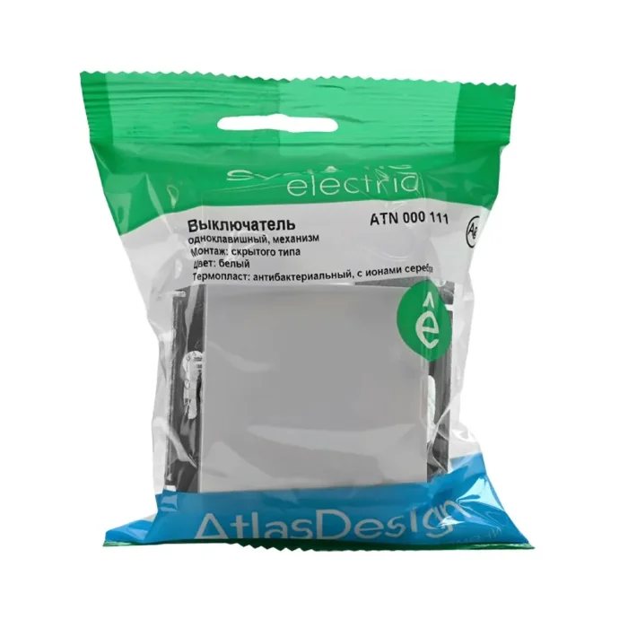 Выключатель 1-кл. СП AtlasDesign 10А IP20 (сх. 1) 10AX механизм бел. SE ATN000111