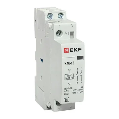 Контактор модульный КМ 16А 2NО (1 мод.) EKF km-1-16-20