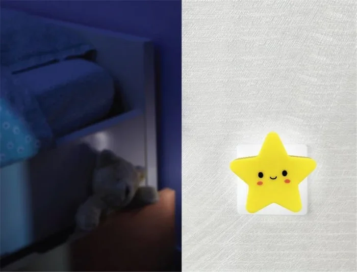 Светильник светодиодный NL-240 &quot;Звезда&quot; 220В ночник с выкл. желт. Camelion 13815