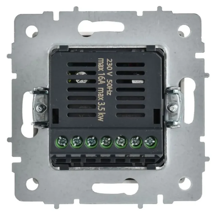 Термостат электронный BRITE СП ТС10-1-БрАБ с индикацией механизм арктич. бел. IEK BR-RT11-K91