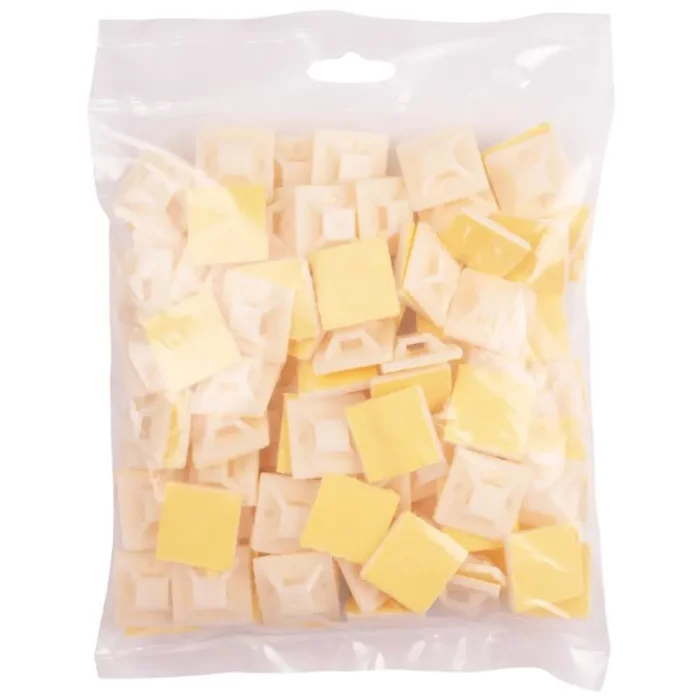 Площадка самоклеящаяся под хомуты PCP-SG 25х25-100WH PA6.6 бел. (уп.100шт) JazzWay 5055049