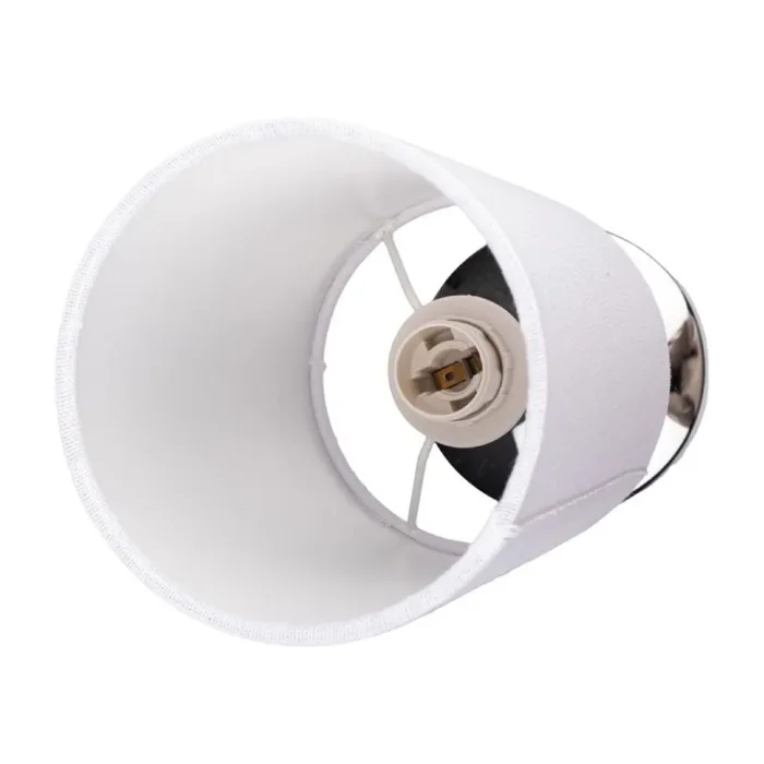 Светильник настольный JH3-01-wh E14 IP20 110х110х310мм метал.; ткань; PVC-пластик бел. JazzWay 5062344