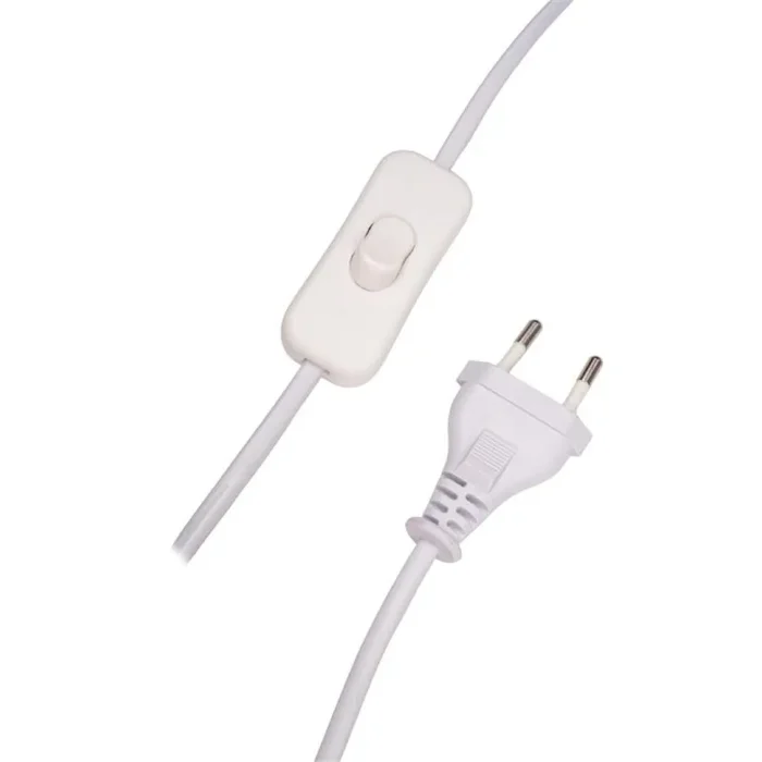 Светильник настольный JH3-01-wh E14 IP20 110х110х310мм метал.; ткань; PVC-пластик бел. JazzWay 5062344