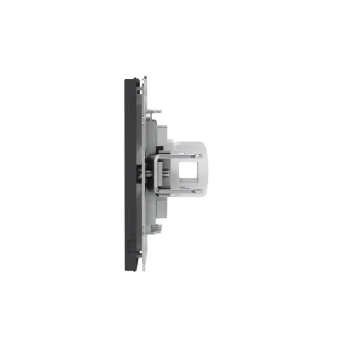 Розетка компьютерная 2-м KANT RJ45 кат.6A без шторки черн. уголь DKC 7012674