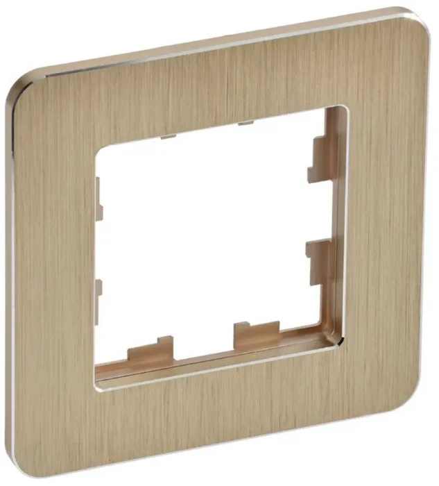 Рамка 1-м BRITE РУ-1-1-Бр метал. шампань RE AL IEK BR-M12-M-21-K37