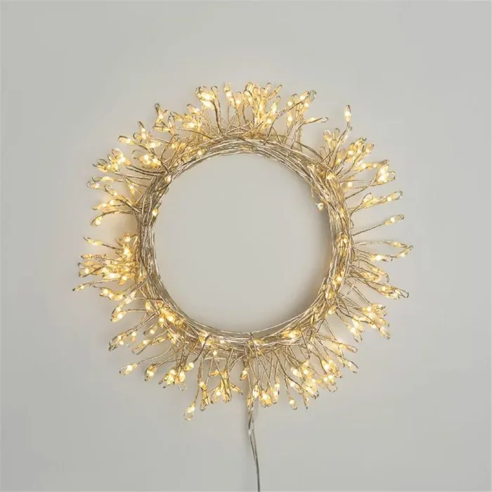 Гирлянда светодиодная "Роса "Фейерверк" 10м 250LED тепл. бел. 7.2Вт IP20 с контроллером на катушке Neon-Night 303-436