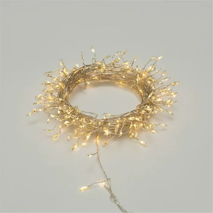 Гирлянда светодиодная "Роса "Фейерверк" 10м 250LED тепл. бел. 7.2Вт IP20 с контроллером на катушке Neon-Night 303-436