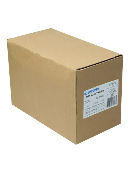 Пускатель ПМА-4200 УХЛ4 В 63А 220В 2НО+2НЗ IP00 нереверсивный с реле РТТ-221П 53.5-63.0А Электротехник ET001423