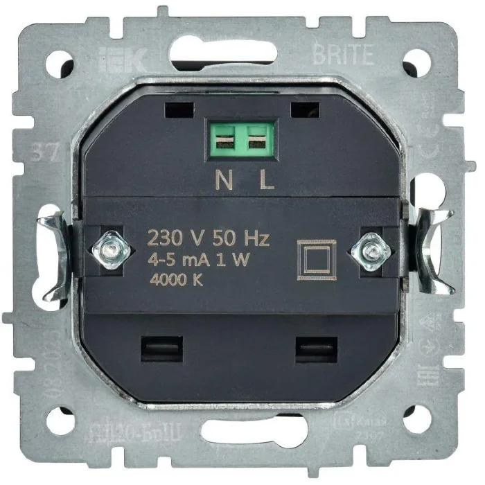 Подсветка светодиодная BRITE встраив. ПЛ20-БрШ механизм шампань IEK BR-FL20-K37