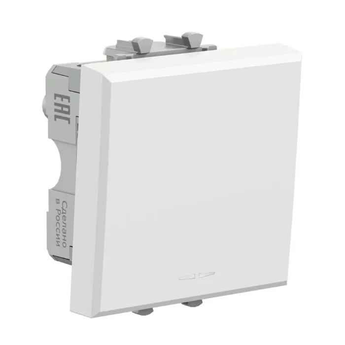 Выключатель модульный 1-кл. 2мод. Avanti "Белое облако" 16А IP20 бел. DKC 4400102