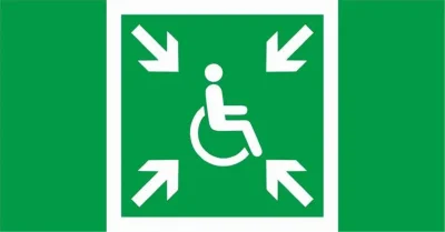 Пиктограмма "Безопасная зона" ПЭУ 019 МГН 260х130 PC-M MIZAR STANDARD (уп.2шт) СТ 2502003280