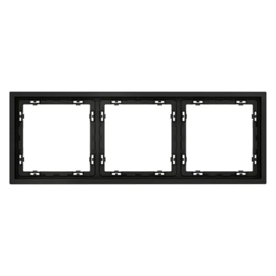 Рамка 3-м S70 пластик. черн. матов. Voltum VLS100308