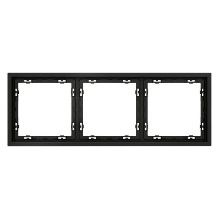 Рамка 3-м S70 пластик. черн. матов. Voltum VLS100308