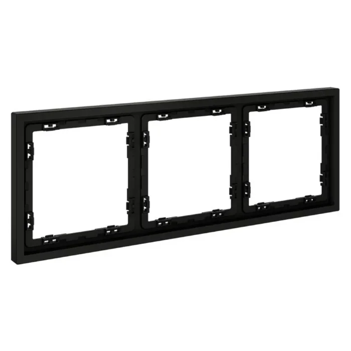 Рамка 3-м S70 пластик. черн. матов. Voltum VLS100308