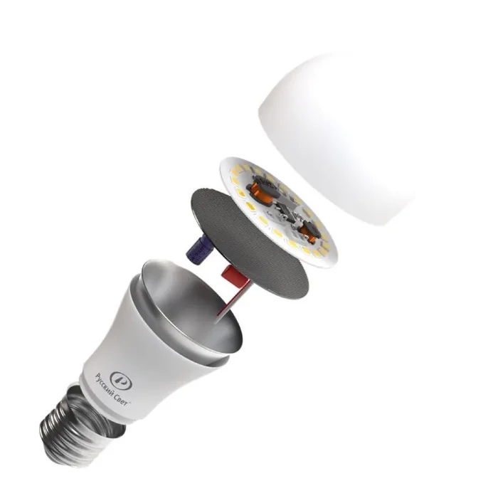 Лампа светодиодная RS LED A60 E27 14W 220-240В 2700К 14Вт 1400лм Ra 90 грушевидная Русский Свет 15010345106