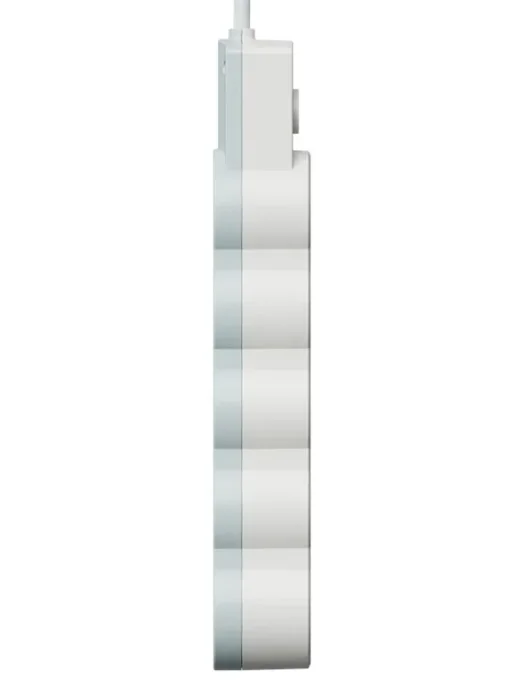 Удлинитель 3х1.5м с заземл. 10А IP20 USB 2500Вт 220В ПВС 3х1 с выкл. бел. КОСМОС YKsm1.5m4g-Z-VU10А-W