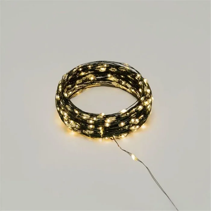 Гирлянда "Роса" 30м 300LED тепл. бел. IP20 230В с контроллером провод зел. Neon-Night 303-276