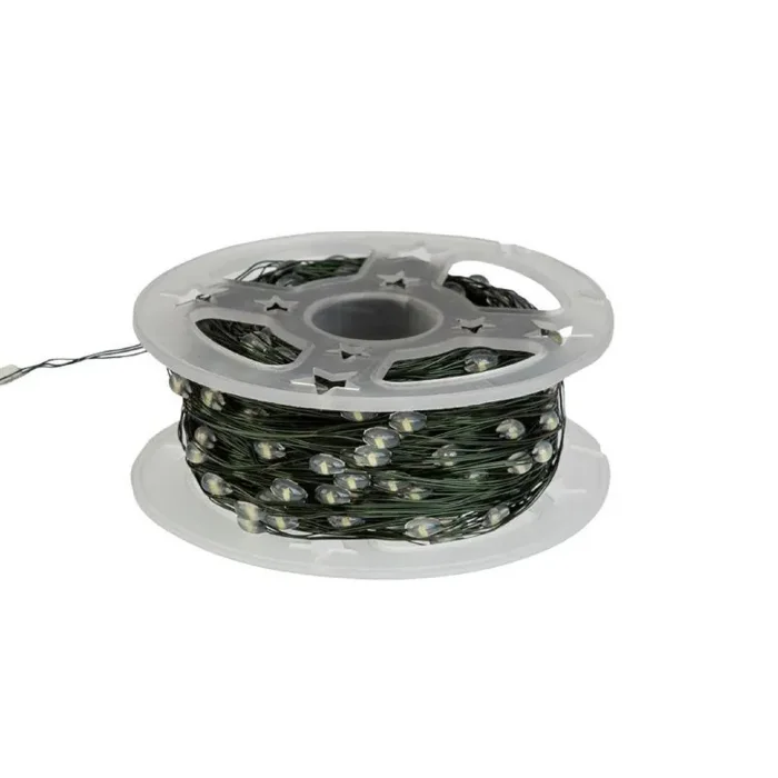 Гирлянда "Роса" 30м 300LED тепл. бел. IP20 230В с контроллером провод зел. Neon-Night 303-276