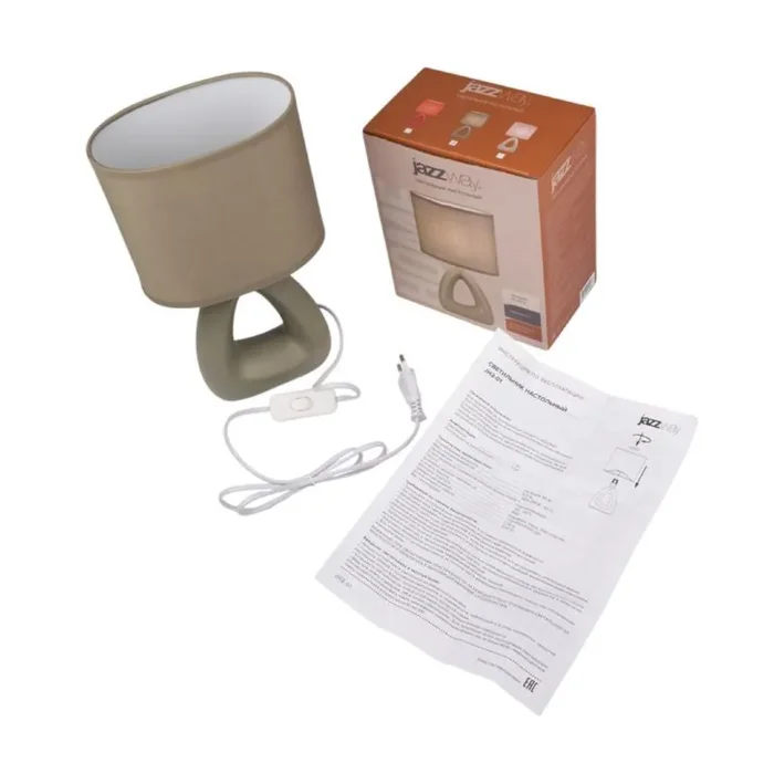 Светильник настольный JH2-01-gn E14 IP20 170х100х300мм керамика; ткань; PVC-пластик зел. JazzWay 5062283