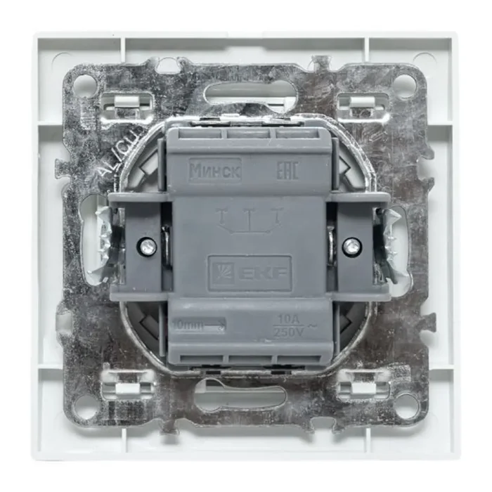 Выключатель 1-кл. СП Минск 10А IP20 с индикатором бел. Basic EKF ERV10-121-10
