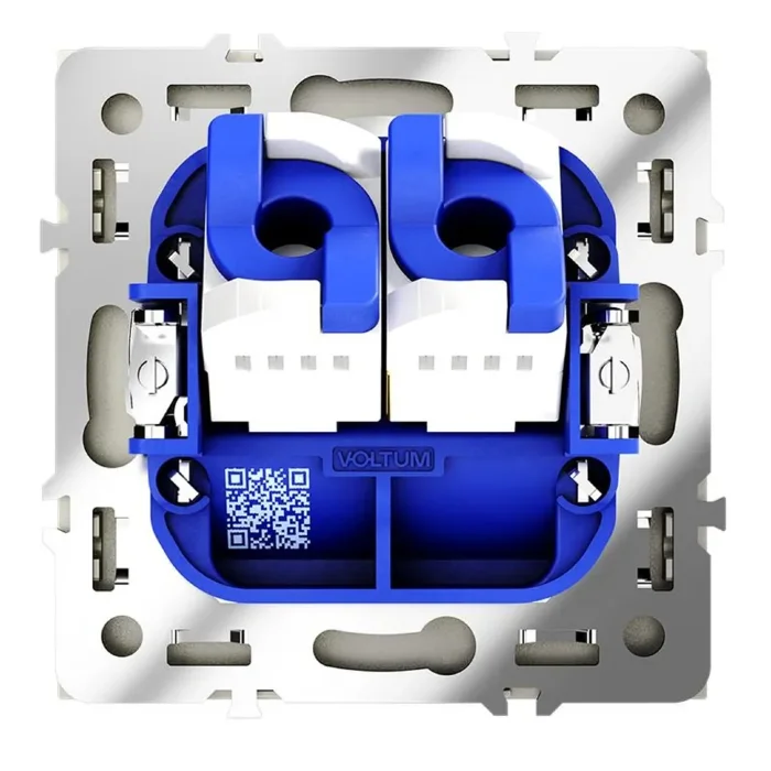 Розетка компьютерная 2-м СП S70 RJ45 + RJ45 кат.6 механизм шелк Voltum VLS060204