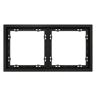 Рамка 2-м S70 пластик. черн. матов. Voltum VLS100208