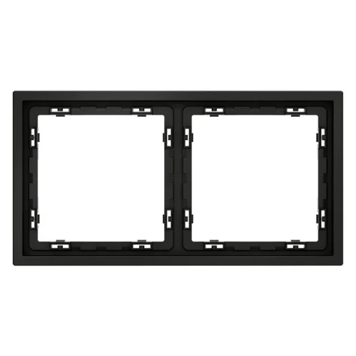 Рамка 2-м S70 пластик. черн. матов. Voltum VLS100208