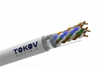Кабель витая пара SF/UTP 4х2х24AWG (0.52мм) кат.5E PVC TOKOV PRO Fluke tested (м) TOKOV ELECTRIC TKP-C06-SF/UTP-42-5E-305