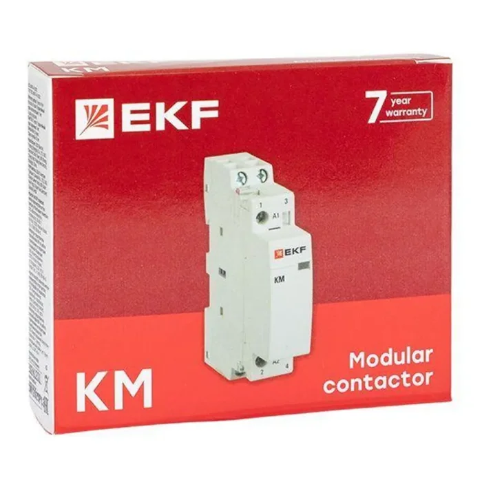 Контактор модульный КМ 20А 2NО (1 мод.) EKF km-1-20-20