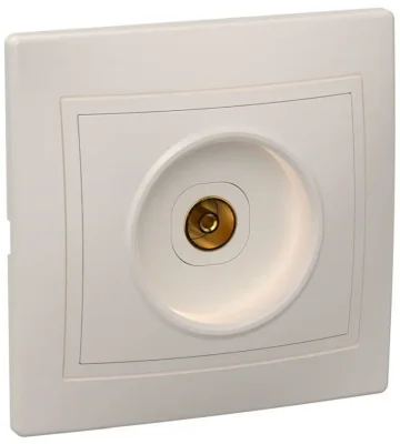 Розетка телевизионная TV 1-м СП Кварта РТВ10-ККм IP20 крем. GENERICA EAK10-K33-DM