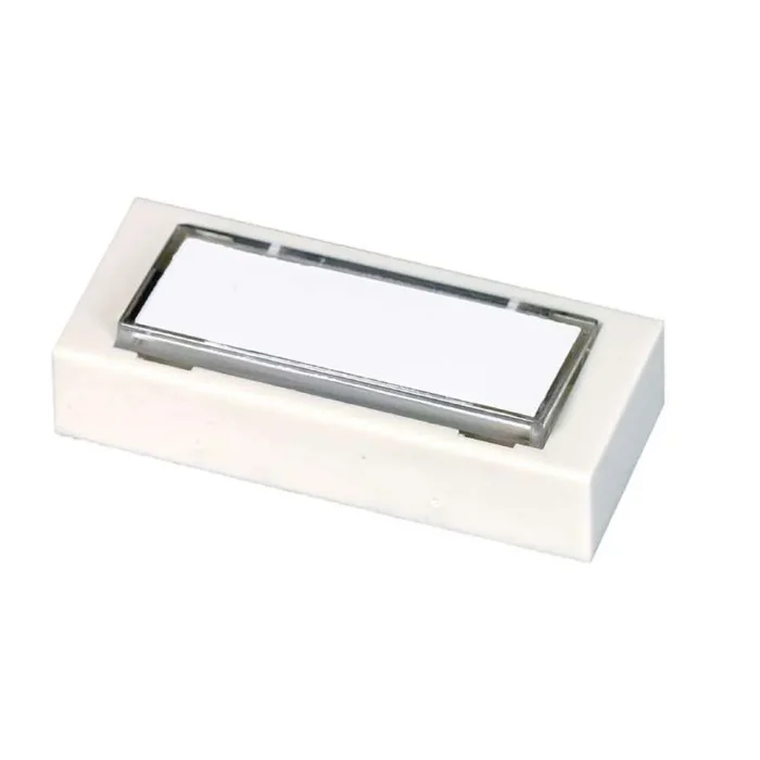 Кнопка звонка 250В 1А с табличкой для надписи бел. Тритон Т-01-1А-250В