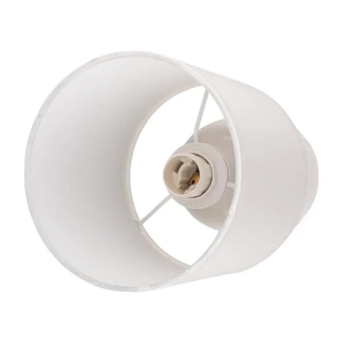 Светильник настольный JH2-02-wh E14 IP20 130х130х255мм керамика; ткань; PVC-пластик бел. JazzWay 5062313