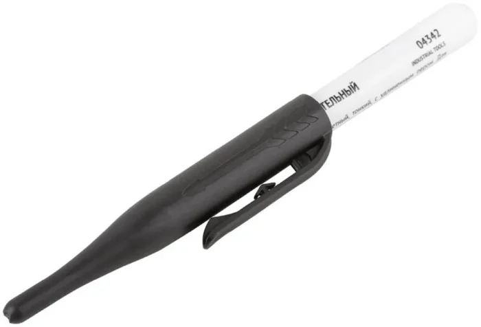 Маркер строительный перманентный тонкий удлиненное перо черн. FIT 04342