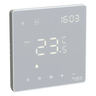 Термостат программируемый ArtGallery 16А с Wi-Fi для электрич. теплого пола моноблочный бел. SE GAL000138