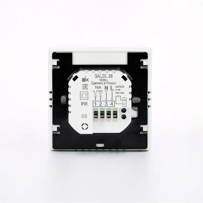 Термостат программируемый ArtGallery 16А с Wi-Fi для электрич. теплого пола моноблочный бел. SE GAL000138