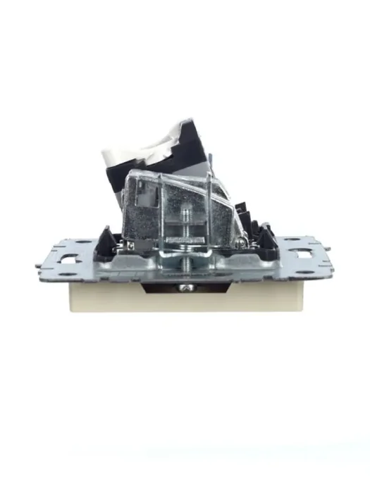 Розетка компьютерная + телевизионная 2-м Brite РТВ/РК12-БрКр RJ45 кат.5E + TV механизм беж. IEK BR-AK20-1-K10