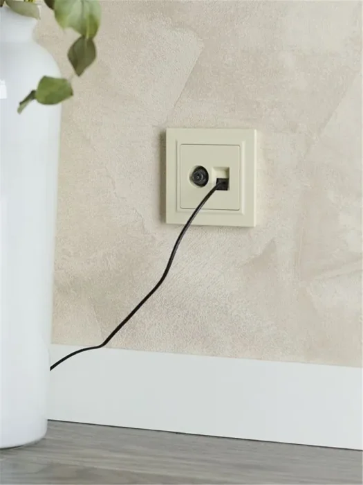 Розетка компьютерная + телевизионная 2-м Brite РТВ/РК12-БрКр RJ45 кат.5E + TV механизм беж. IEK BR-AK20-1-K10